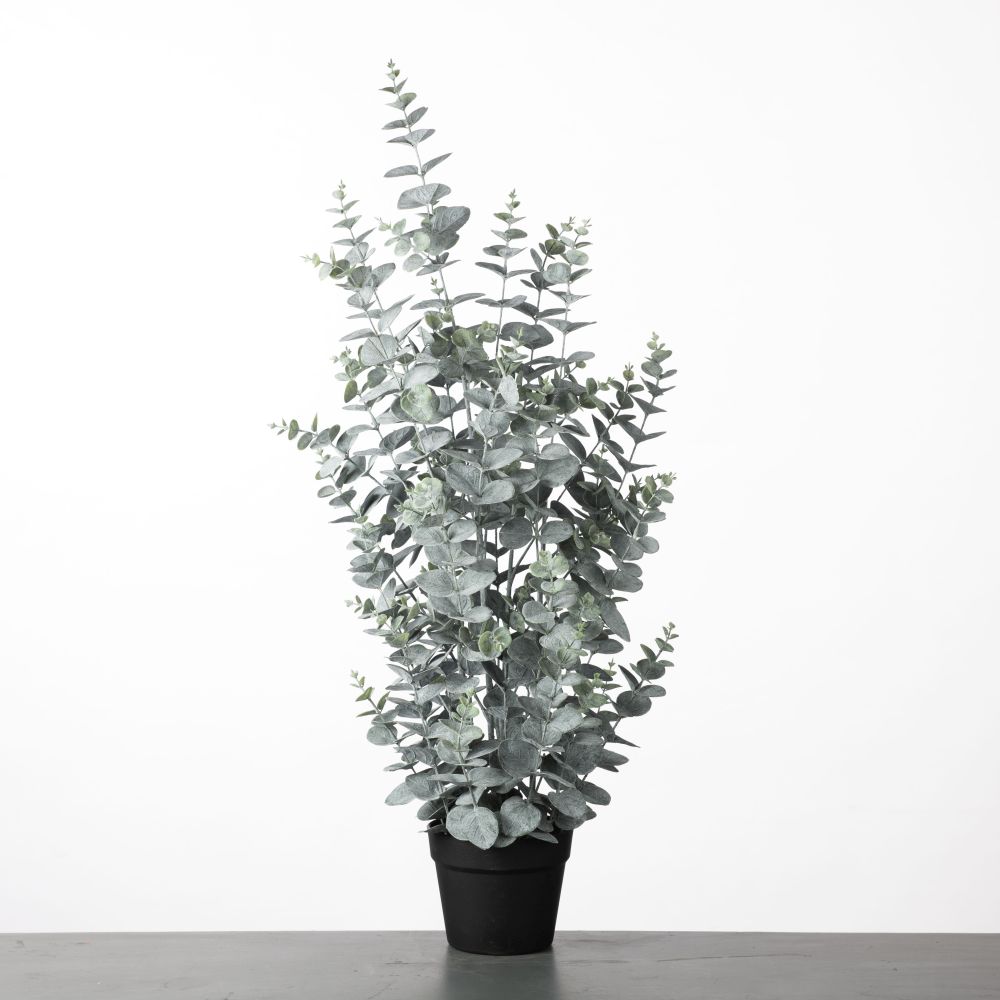 Kunstplanten - Eucalyptus in pot H91cm Green