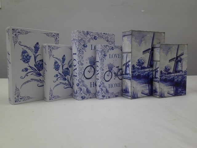 Book Box 30x21cm Bike/Flower/Mill Mix/3