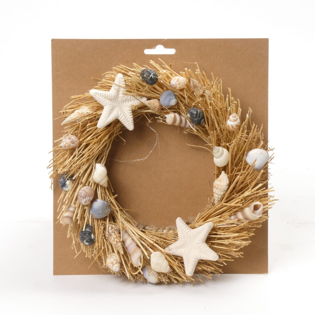 Wreath Shell Ø20cm on Blistercard Natural