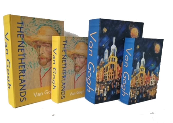 Huis accessoires - Book Set Mix of 2 30x21x7cm van Gogh