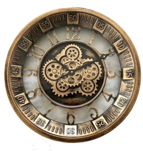 Clock Gear Ø40cm Black